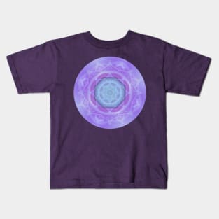 PURPLE LOTUS MANDALA,  LILAC MANDALA PATTERN, PINK AND LAVENDER LOTUS DESIGN Kids T-Shirt